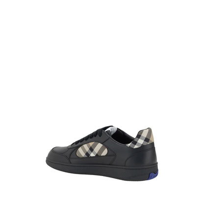 Burberry Black Calf Leather Low-Top Trainers Bos Taurus