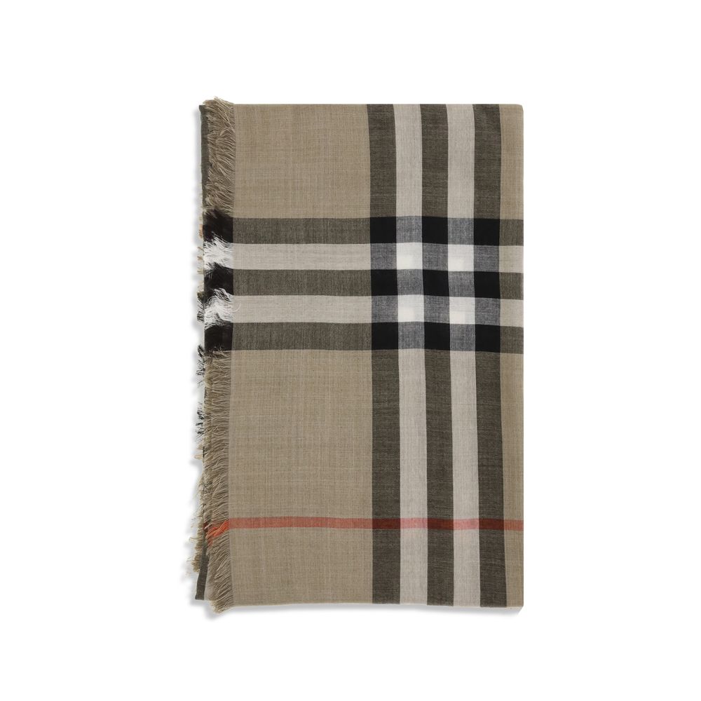 Bufanda Burberry de lana beige Oves Aries