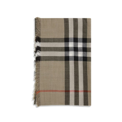 Bufanda Burberry de lana beige Oves Aries