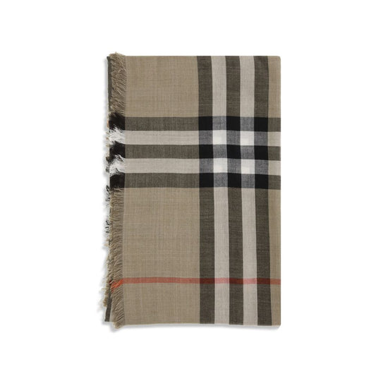 Bufanda Burberry de lana beige Oves Aries