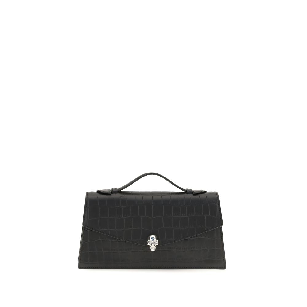 Bolso Alexander McQueen de piel de becerro negra Bos Taurus