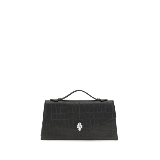 Bolso Alexander McQueen de piel de becerro negra Bos Taurus