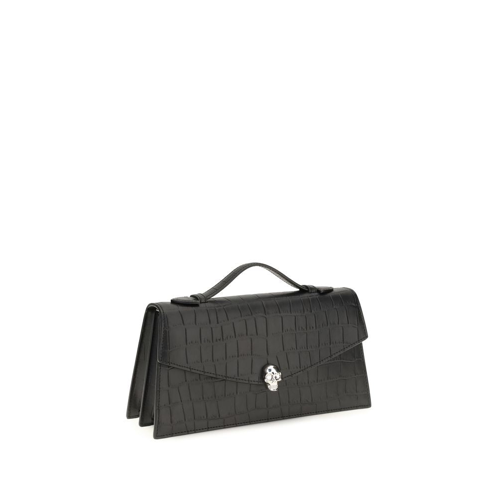 Bolso Alexander McQueen de piel de becerro negra Bos Taurus