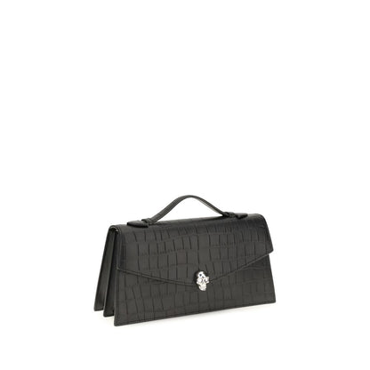 Bolso Alexander McQueen de piel de becerro negra Bos Taurus