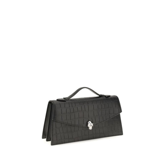 Bolso Alexander McQueen de piel de becerro negra Bos Taurus