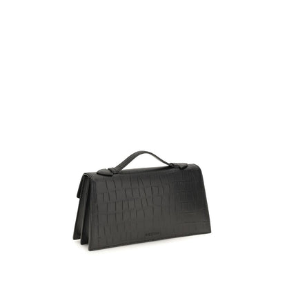 Bolso Alexander McQueen de piel de becerro negra Bos Taurus
