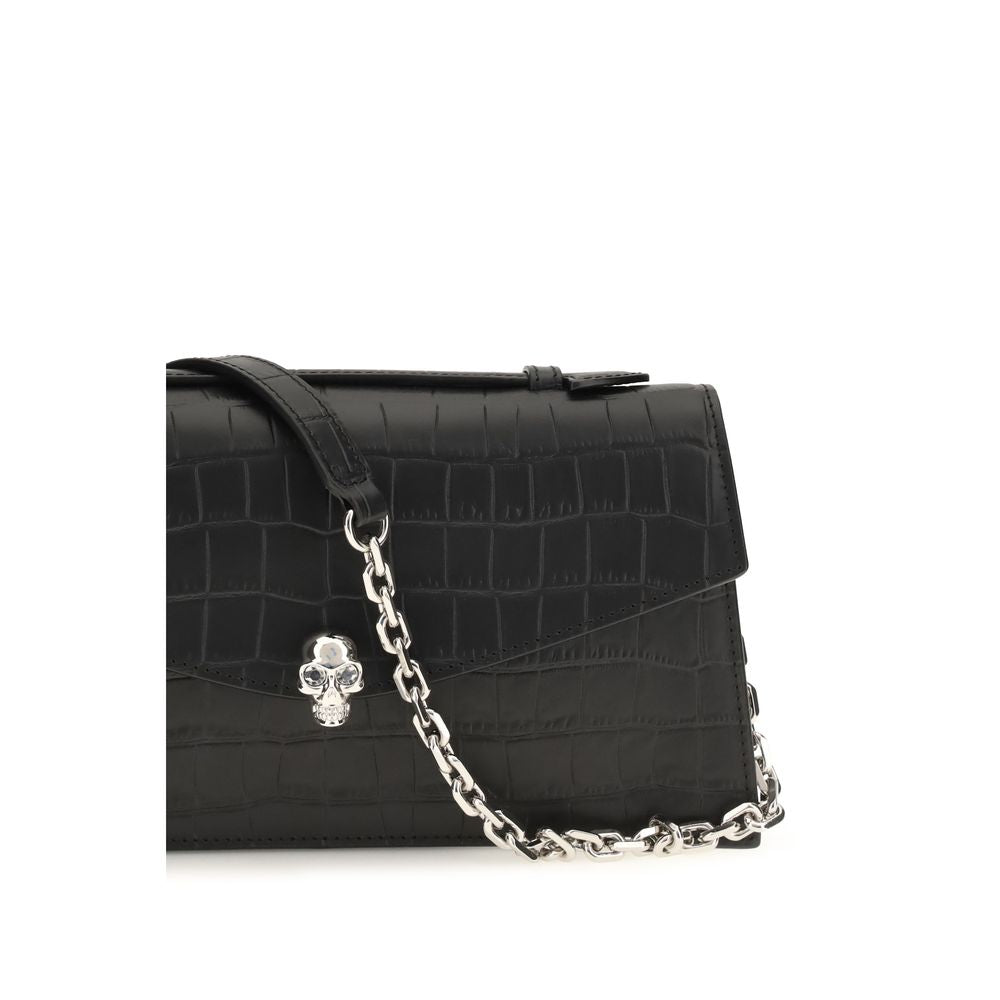 Bolso Alexander McQueen de piel de becerro negra Bos Taurus