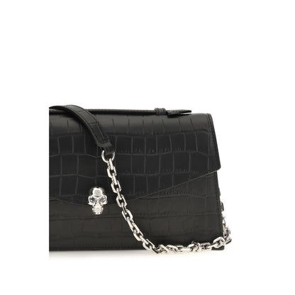 Bolso Alexander McQueen de piel de becerro negra Bos Taurus