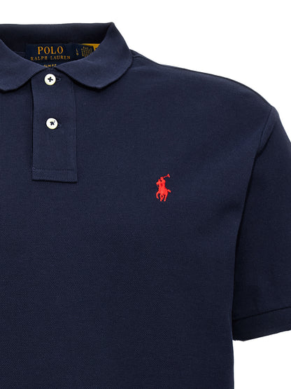 Polo Ralph Lauren Camiseta Polo Slim Fit De Algodón Azul