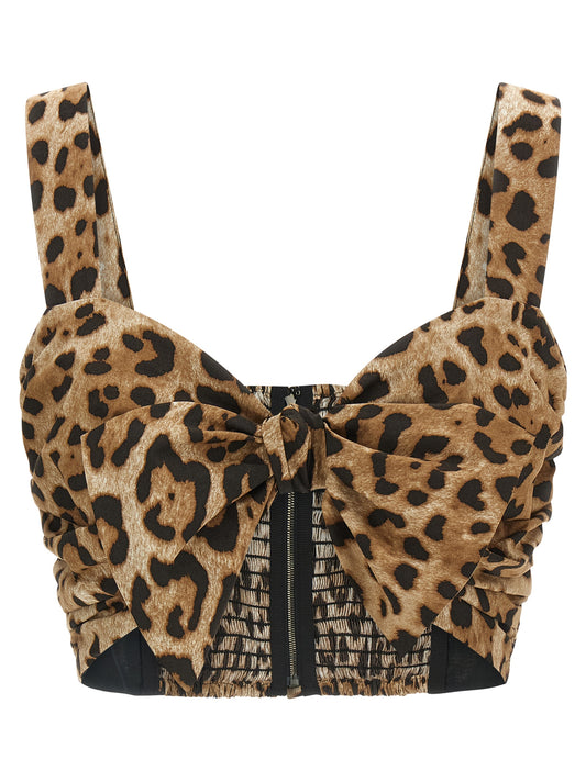 Blusa de algodón marrón Dolce & Gabbana