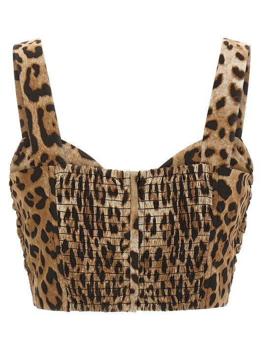 Blusa de algodón marrón Dolce & Gabbana