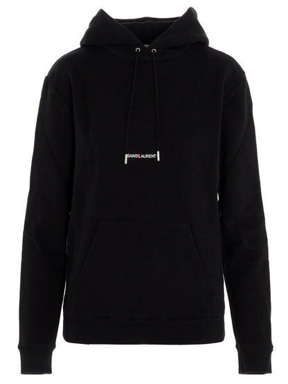 Sweat-shirt Saint Laurent en coton noir, confortable et doux