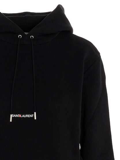 Sweat-shirt Saint Laurent en coton noir, confortable et doux