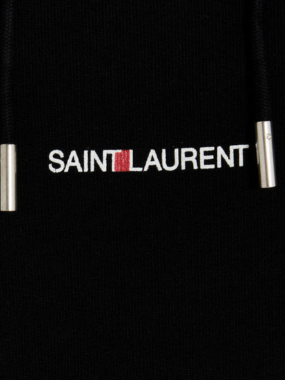 Sweat-shirt Saint Laurent en coton noir, confortable et doux