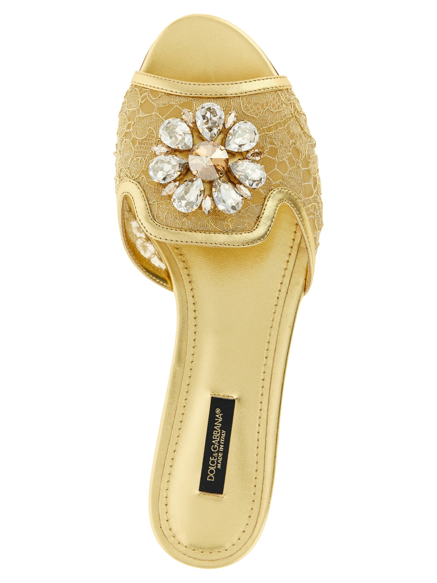Chanclas Dolce & Gabbana de poliamida dorada