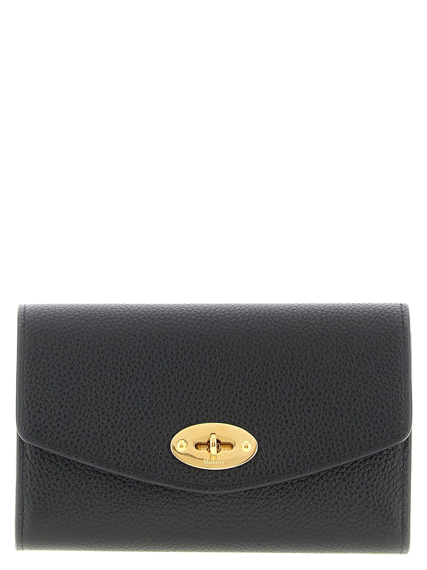 Tarjetero Mulberry de piel bovina negra