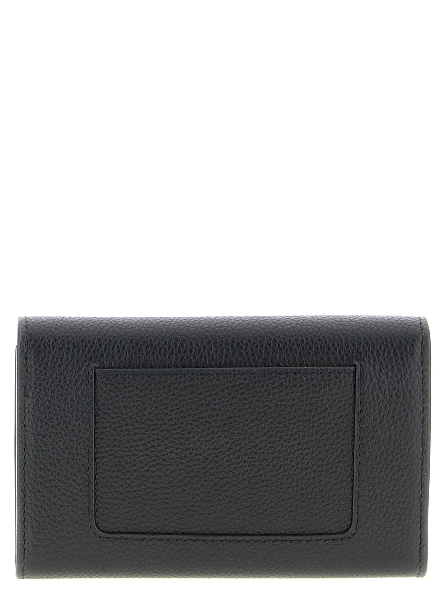 Tarjetero Mulberry de piel bovina negra