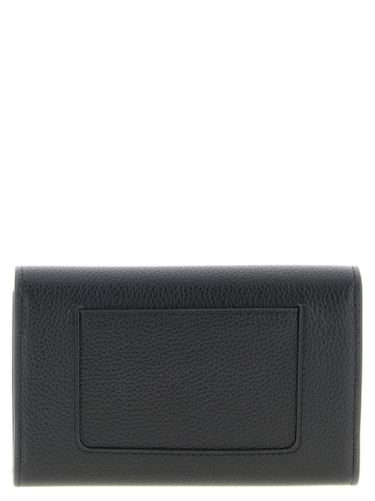 Tarjetero Mulberry de piel bovina negra