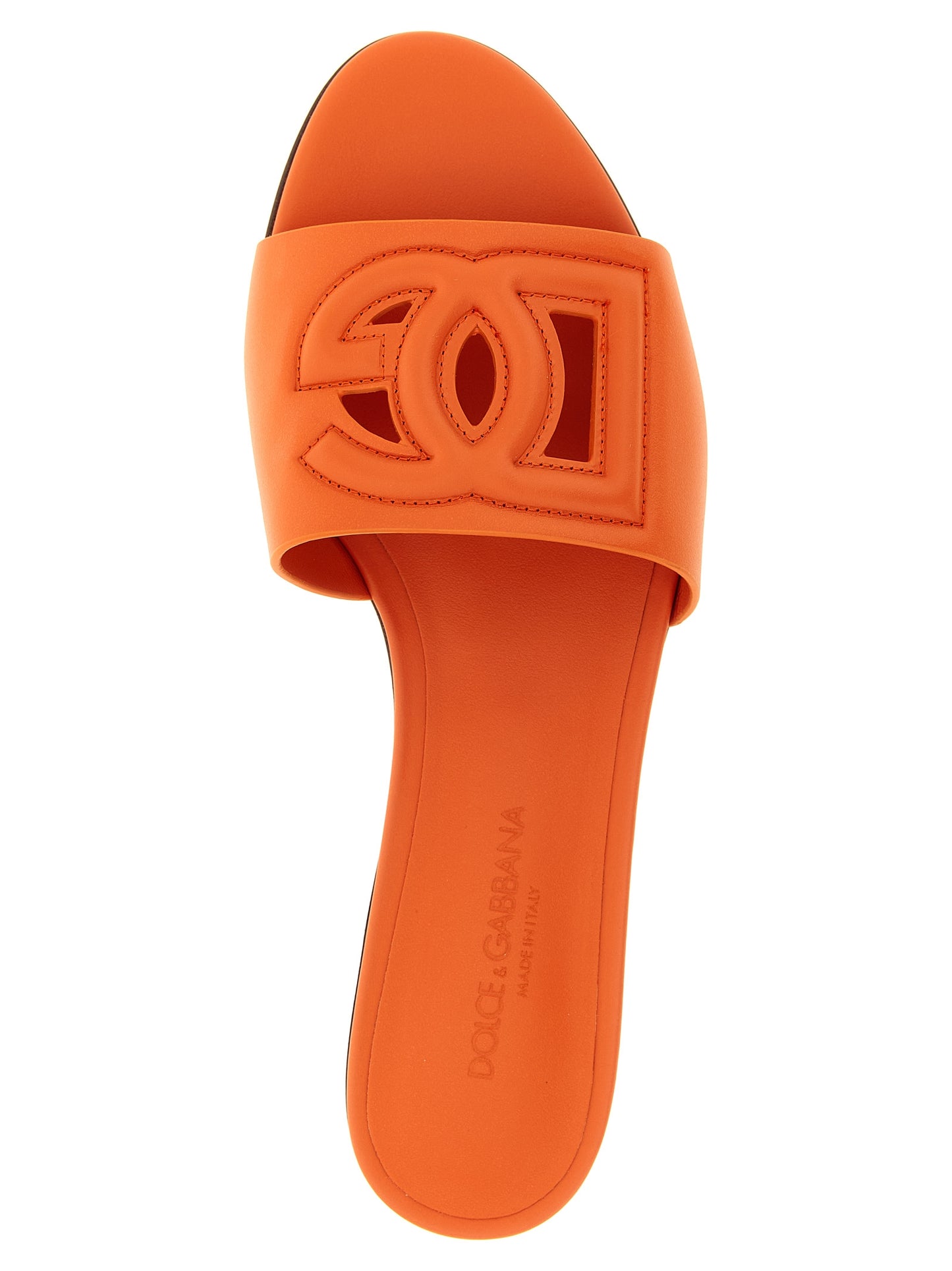 Sandalias Dolce & Gabbana de piel de becerro naranjas