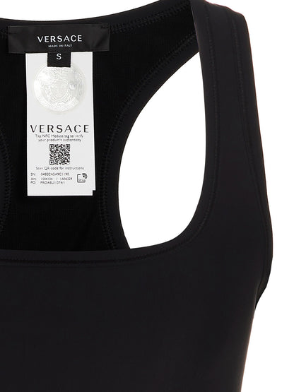 Haut de sport Versace noir en polyamide - Coupe ajustée