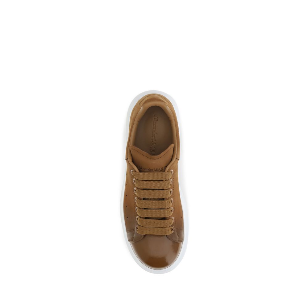 Alexander McQueen Zapatillas Chunky Cuero De Becerro Marrón Bos Taurus