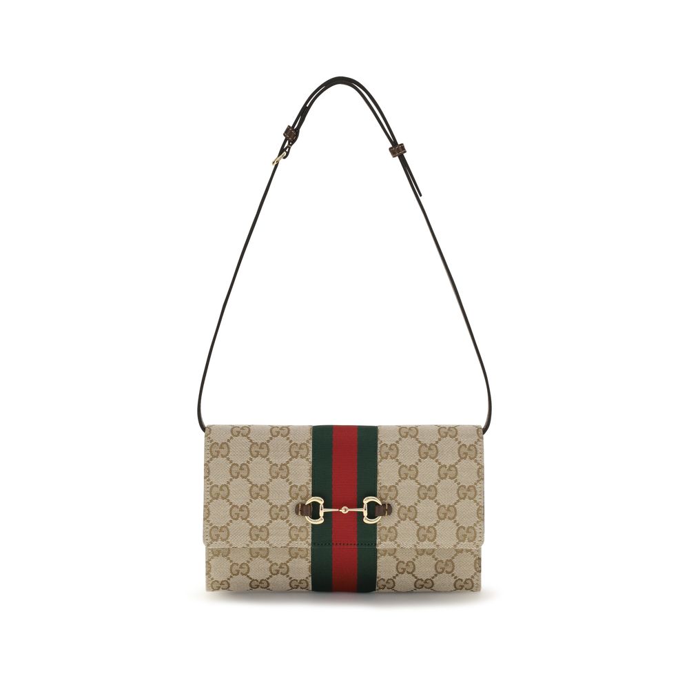 Portefeuille Gucci marron en polyester
