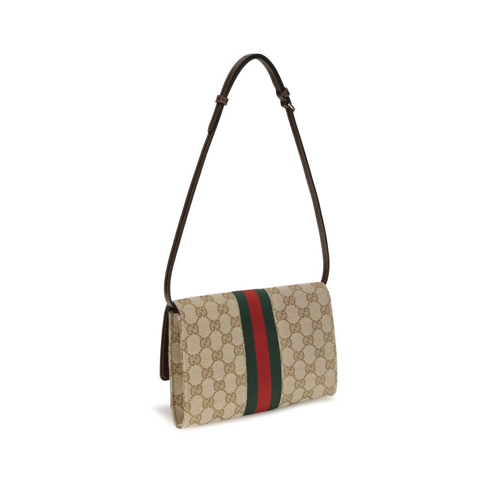 Portefeuille Gucci marron en polyester
