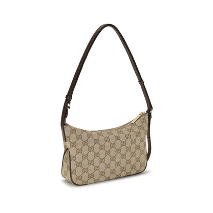 Bolso De Mano Gucci De Tela Beige Con Estructura Lateral