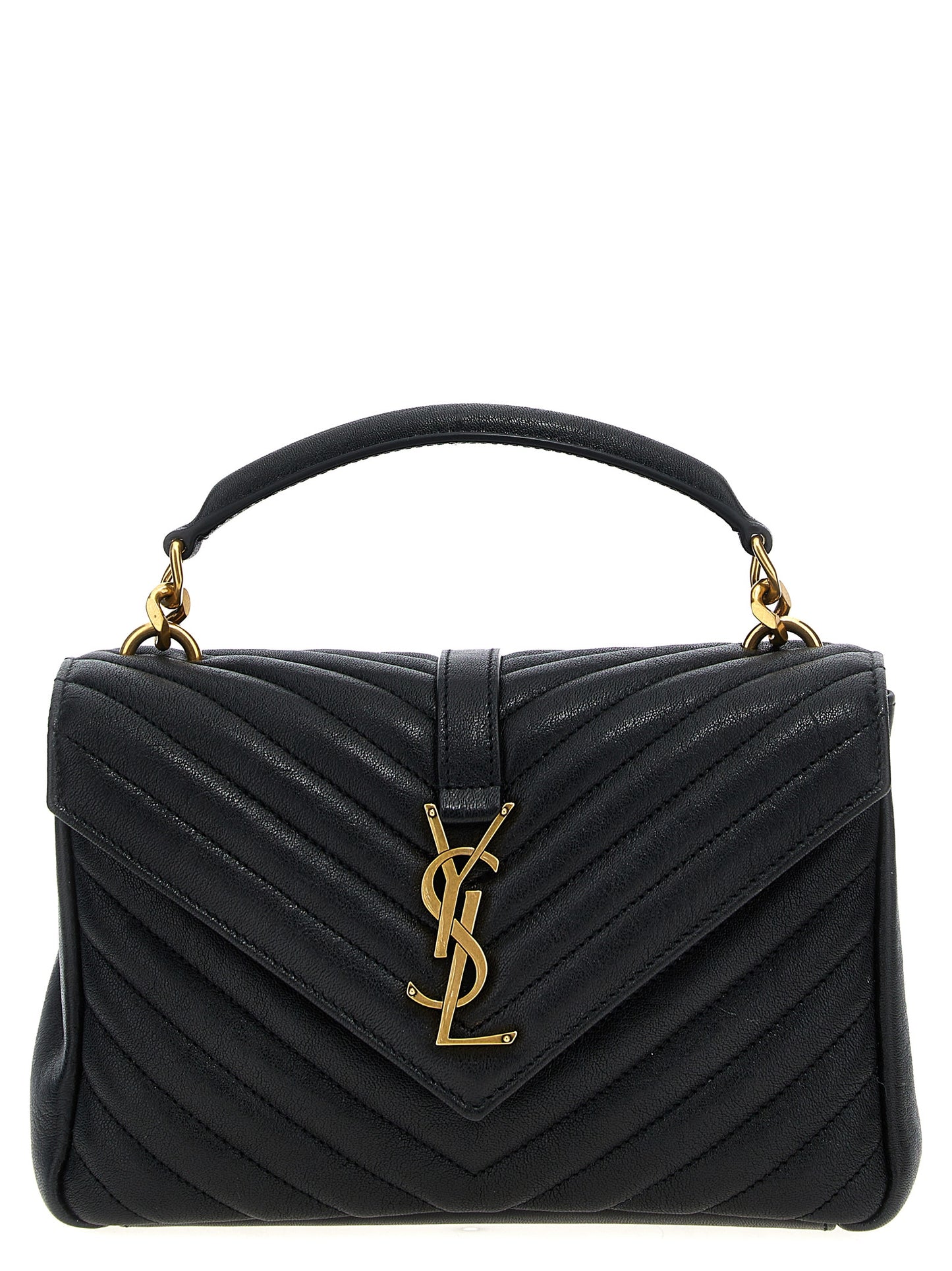 Bandolera Saint Laurent de piel de becerro negra