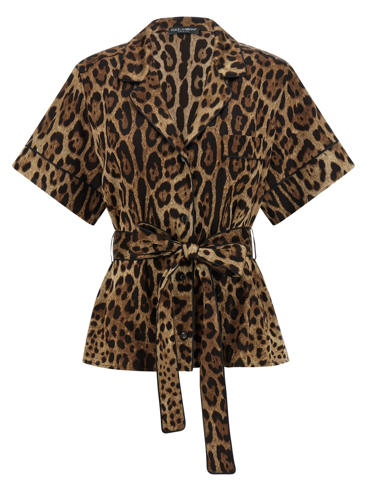 The Dolce & Gabbana Brown Silk Blouse
