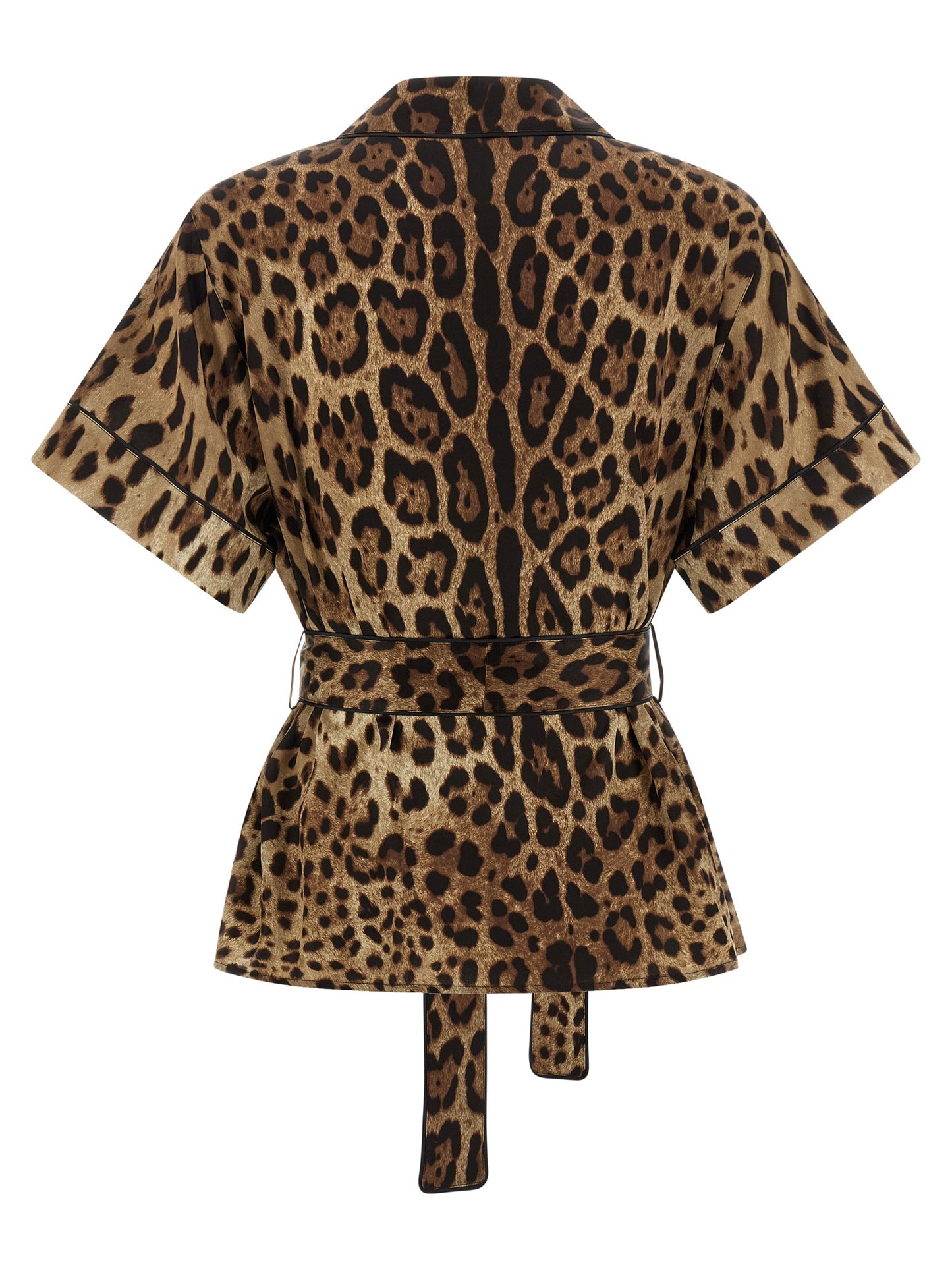 The Dolce & Gabbana Brown Silk Blouse