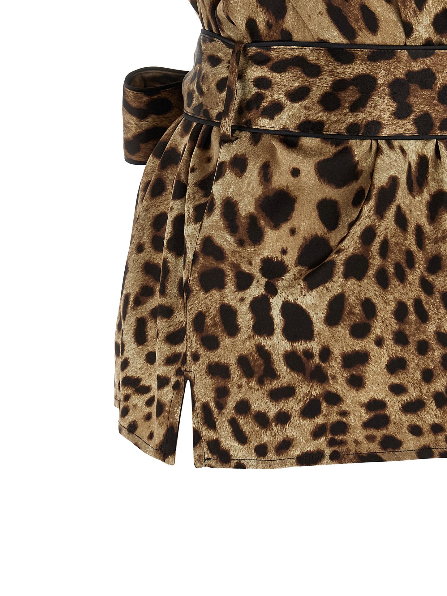 The Dolce & Gabbana Brown Silk Blouse