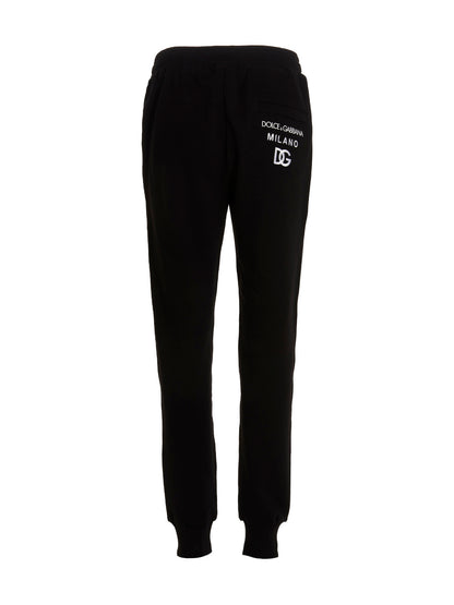 Pantalon de jogging en coton noir sportif Dolce & Gabbana