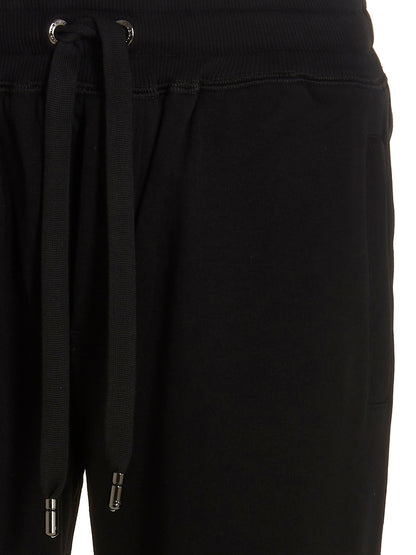 Pantalon de jogging en coton noir sportif Dolce & Gabbana