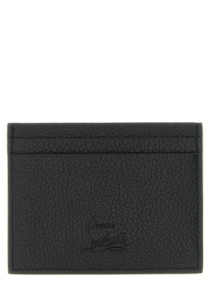 Tarjetero de piel de becerro negra Christian Louboutin