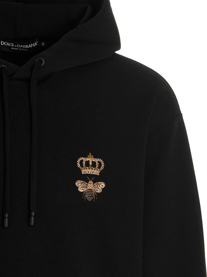 Dolce & Gabbana Black Cotton Sweatshirt For Comfortable Wear