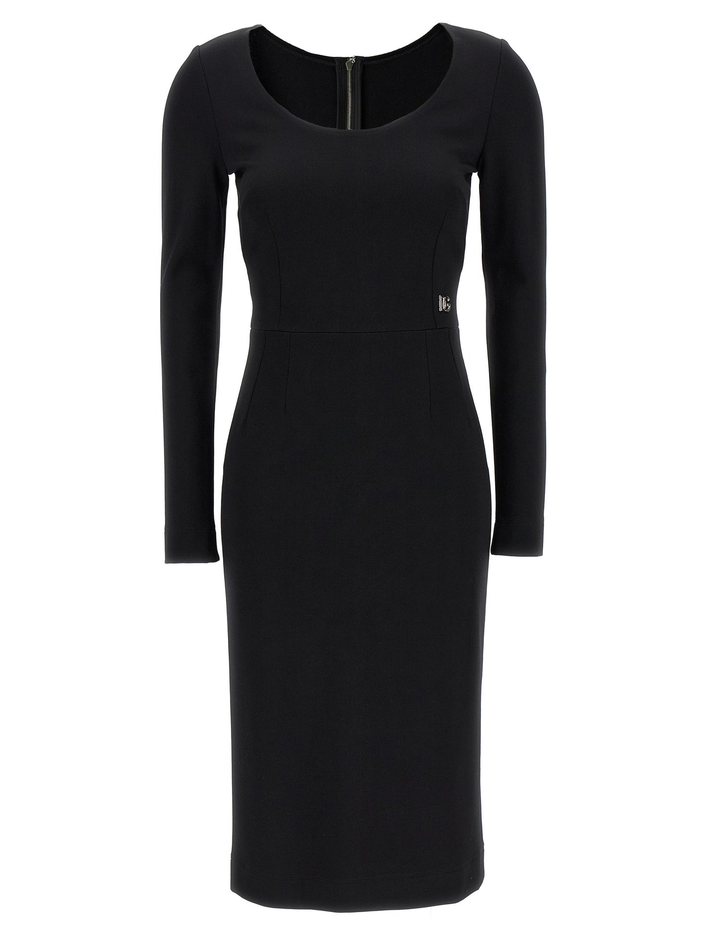Robe midi noire en viscose Dolce & Gabbana
