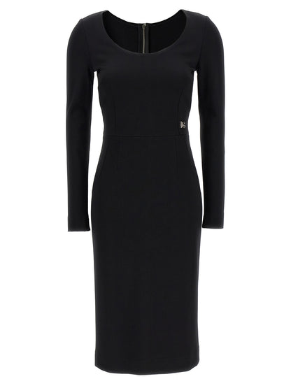 Robe midi noire en viscose Dolce & Gabbana