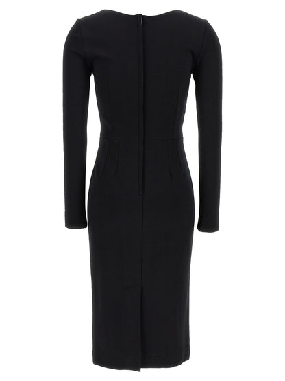 Robe midi noire en viscose Dolce & Gabbana