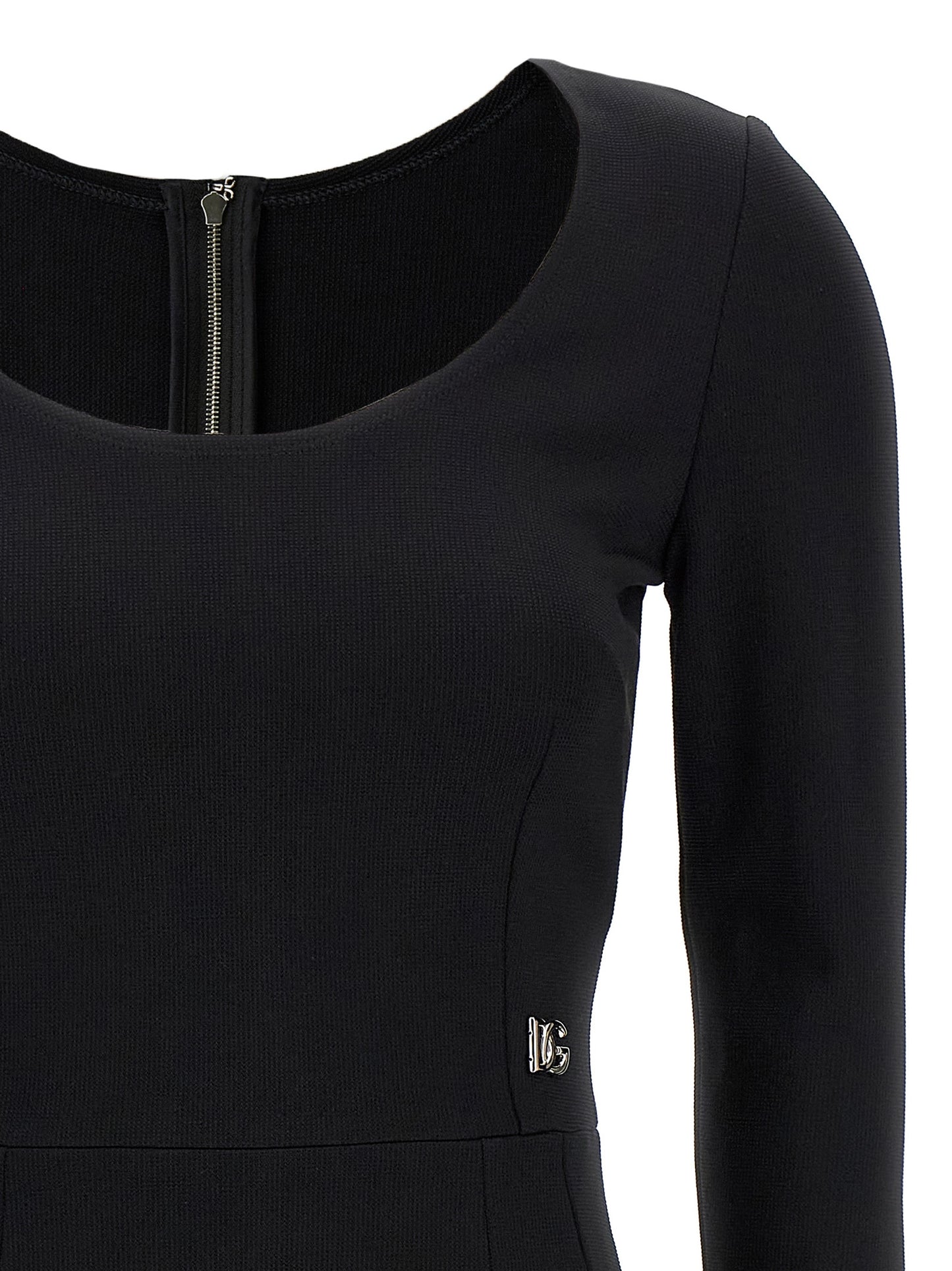 Robe midi noire en viscose Dolce & Gabbana