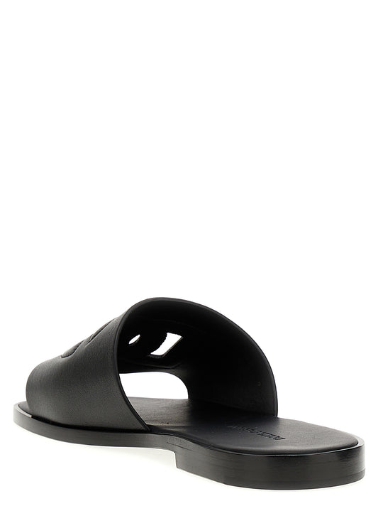 Chanclas Dolce & Gabbana de cuero negro
