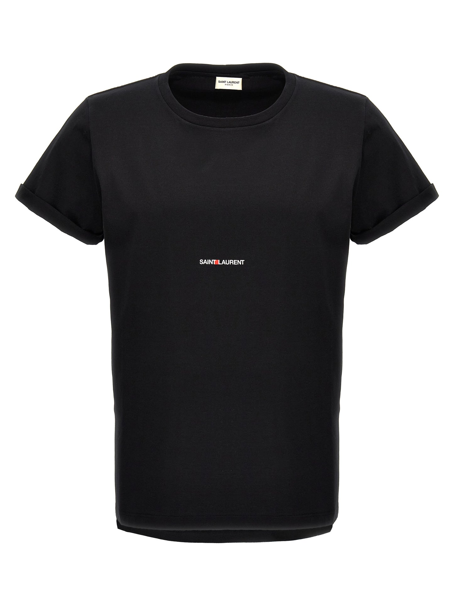 Camiseta Saint Laurent Confeccionada en Algodón Negro
