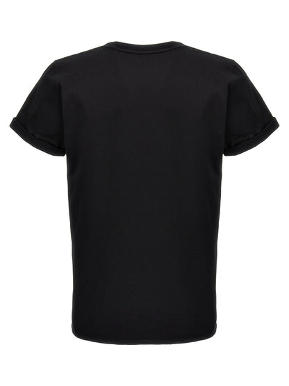 Camiseta Saint Laurent Confeccionada en Algodón Negro