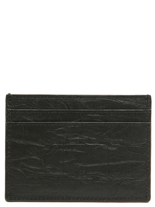 Tarjetero Cassandre De Piel De Cordero Negro Saint Laurent