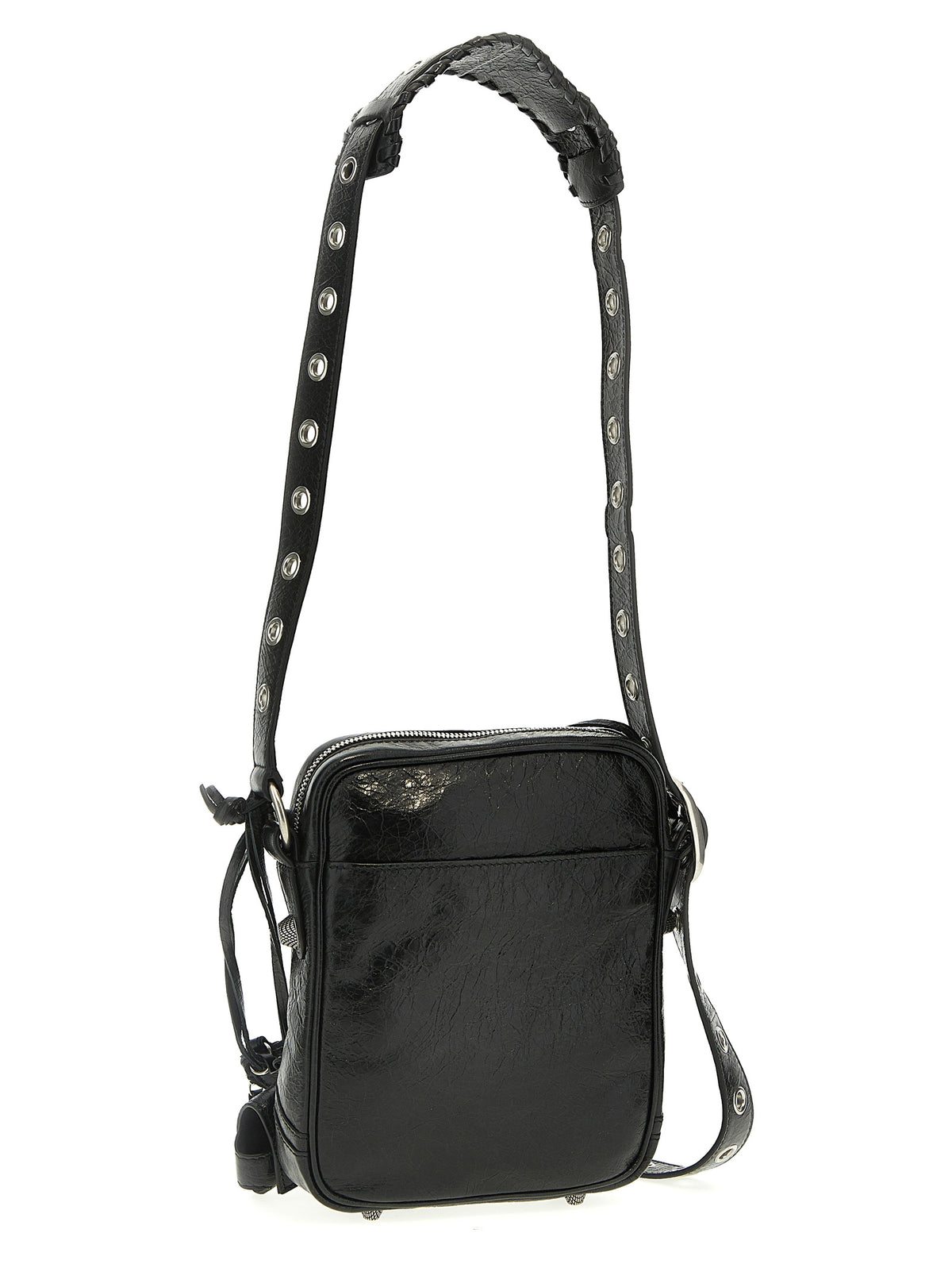 Sac bandoulière Balenciaga en cuir d'agneau noir
