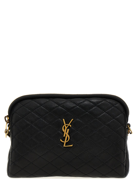 Bolso Bandolera De Piel De Cordero Negro Saint Laurent Gaby