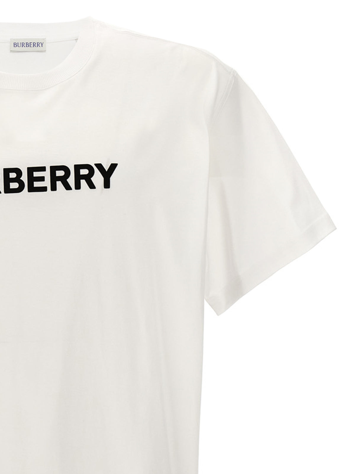 Burberry Camiseta De Algodón - Silueta Definida En Blanco