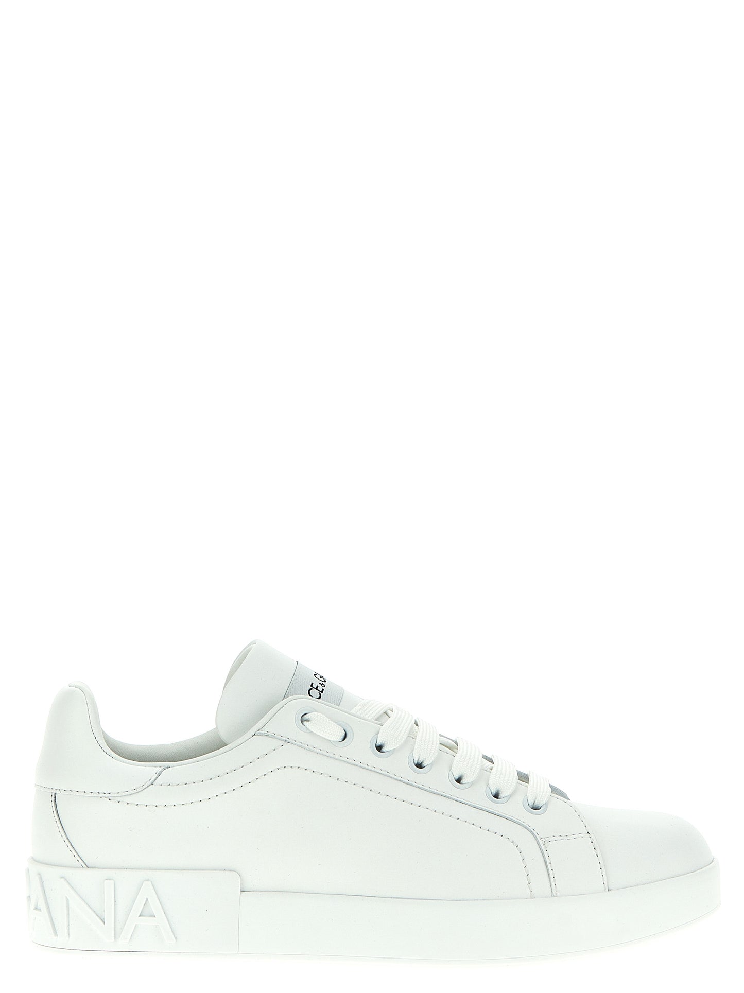 Zapatillas bajas de piel de becerro blancas Dolce & Gabbana