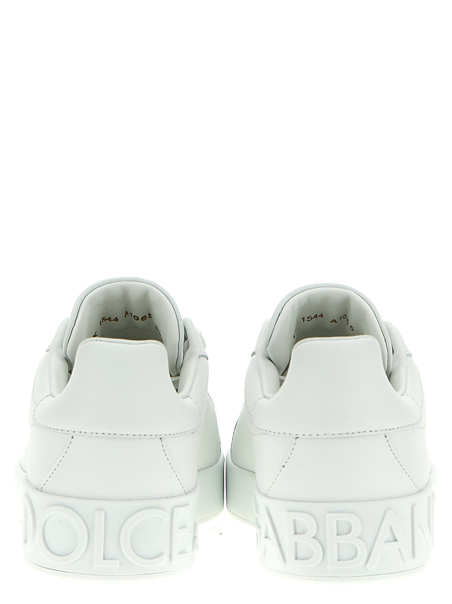 Zapatillas bajas de piel de becerro blancas Dolce & Gabbana