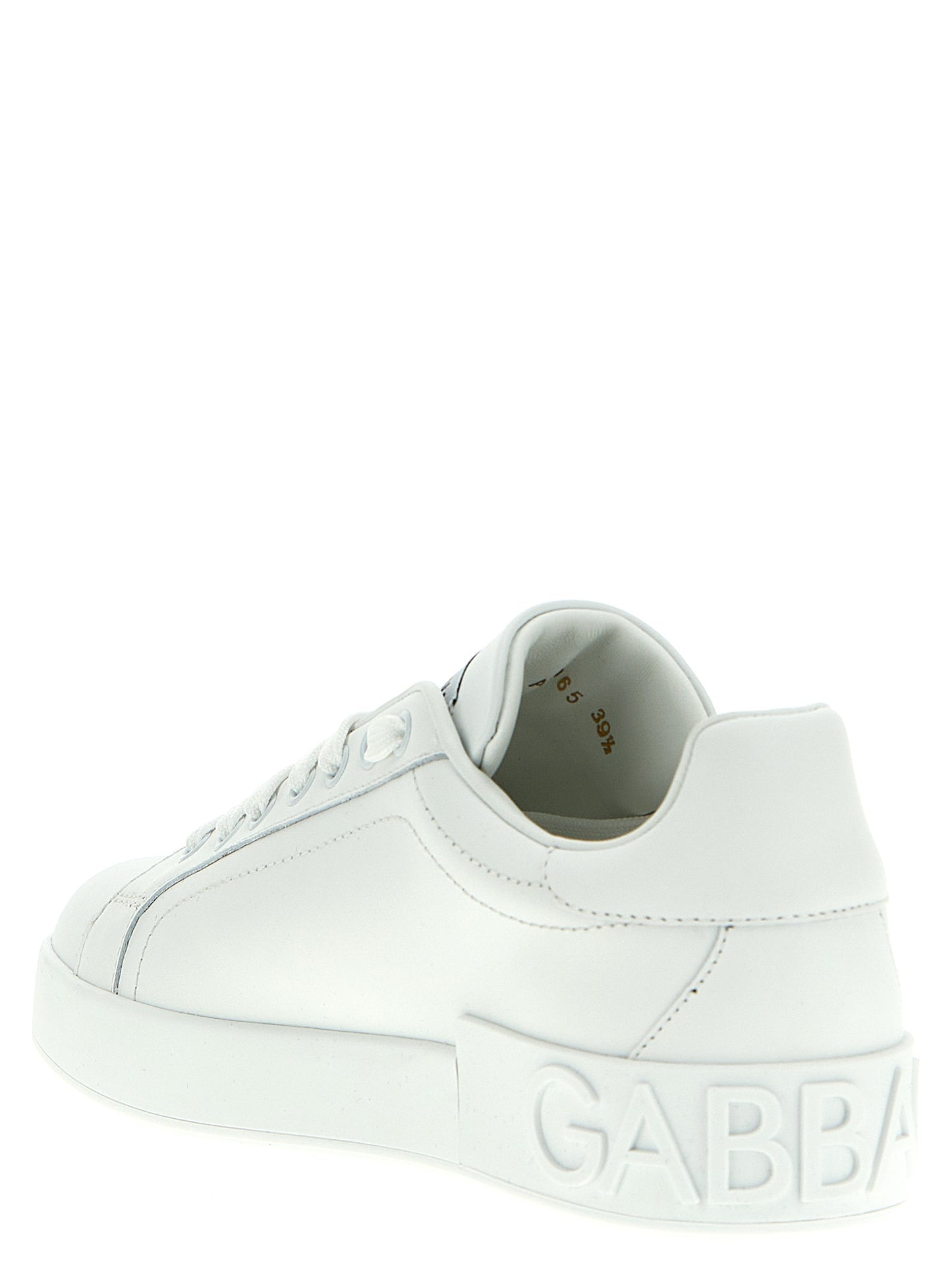 Zapatillas bajas de piel de becerro blancas Dolce & Gabbana
